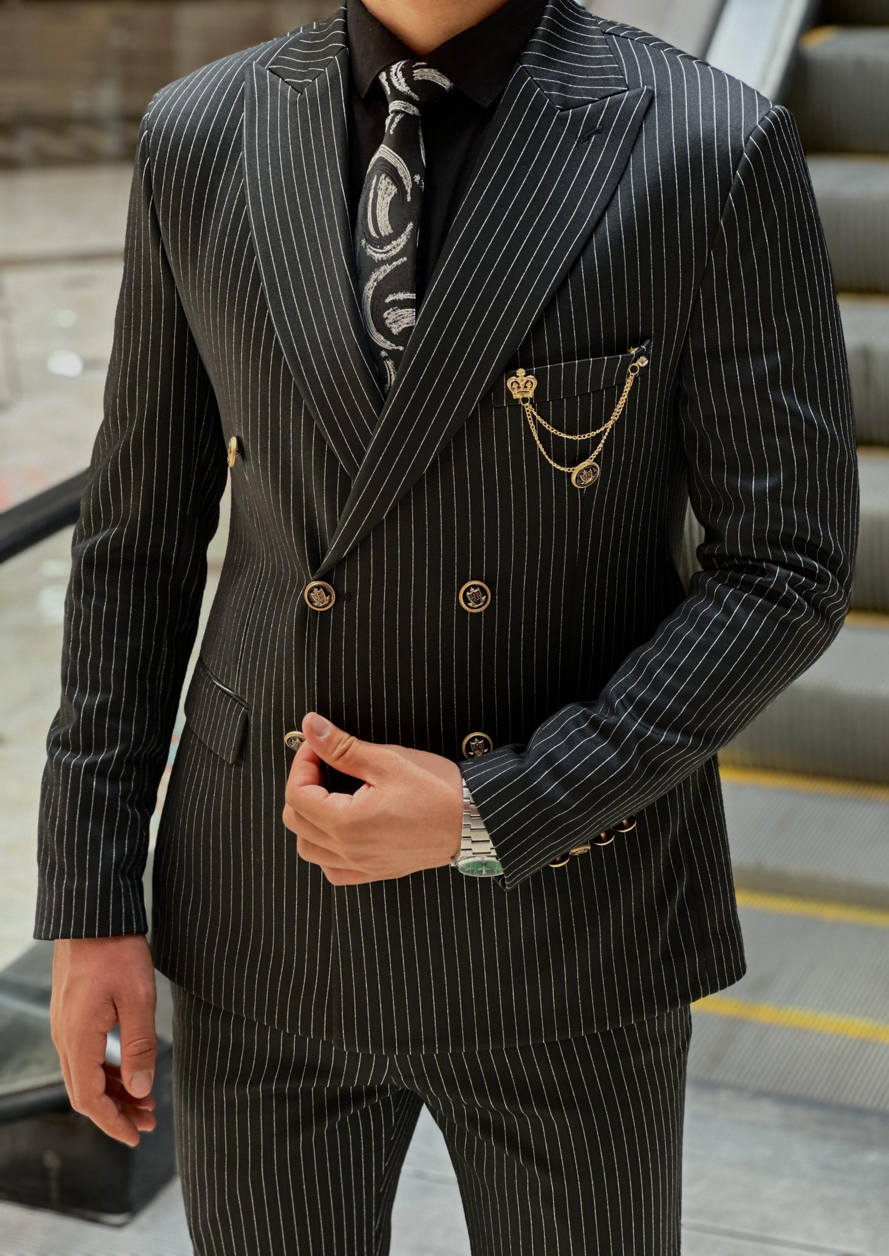 black suit