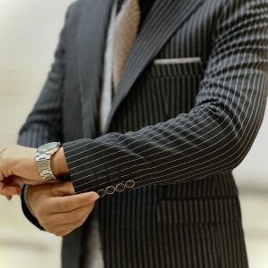 کت و شلوار دیپلمات تک دکمه ژیله دار مشکی